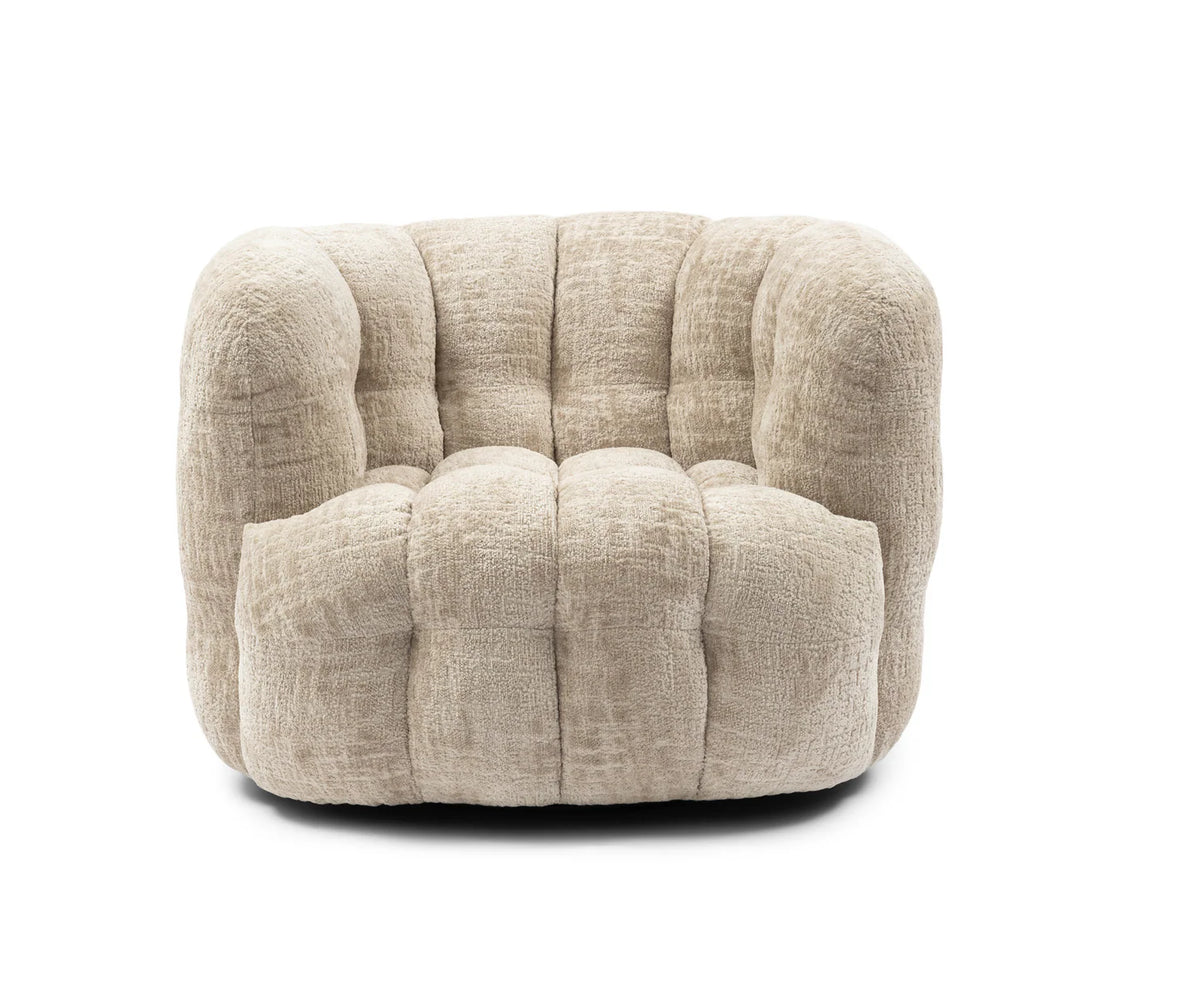Riviera Maison Arosa Swivel Sessel, Open Weave, Natural