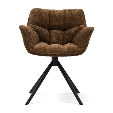 Riviera Maison Carnaby Drehbarer Esszimmerstuhl Umber Brown