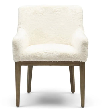 Riviera Maison Esstischstuhl Whistler, Snow, Faux Fur