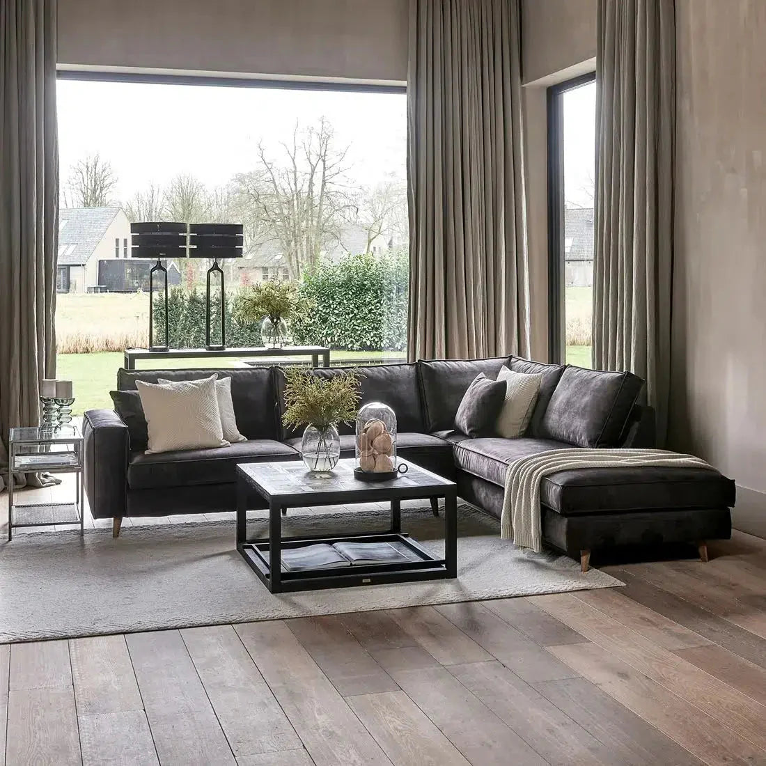 Riviera Maison Ecksofa Rechts Kendall, Grimaldi Grey