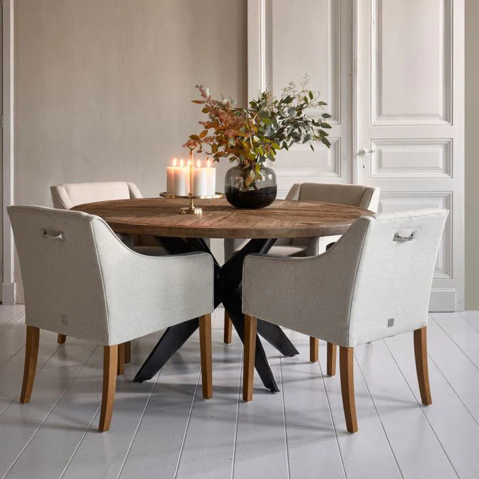 Riviera Maison Esszimmerstuhl Savile Row, Flanders Flax, Oxford Weave