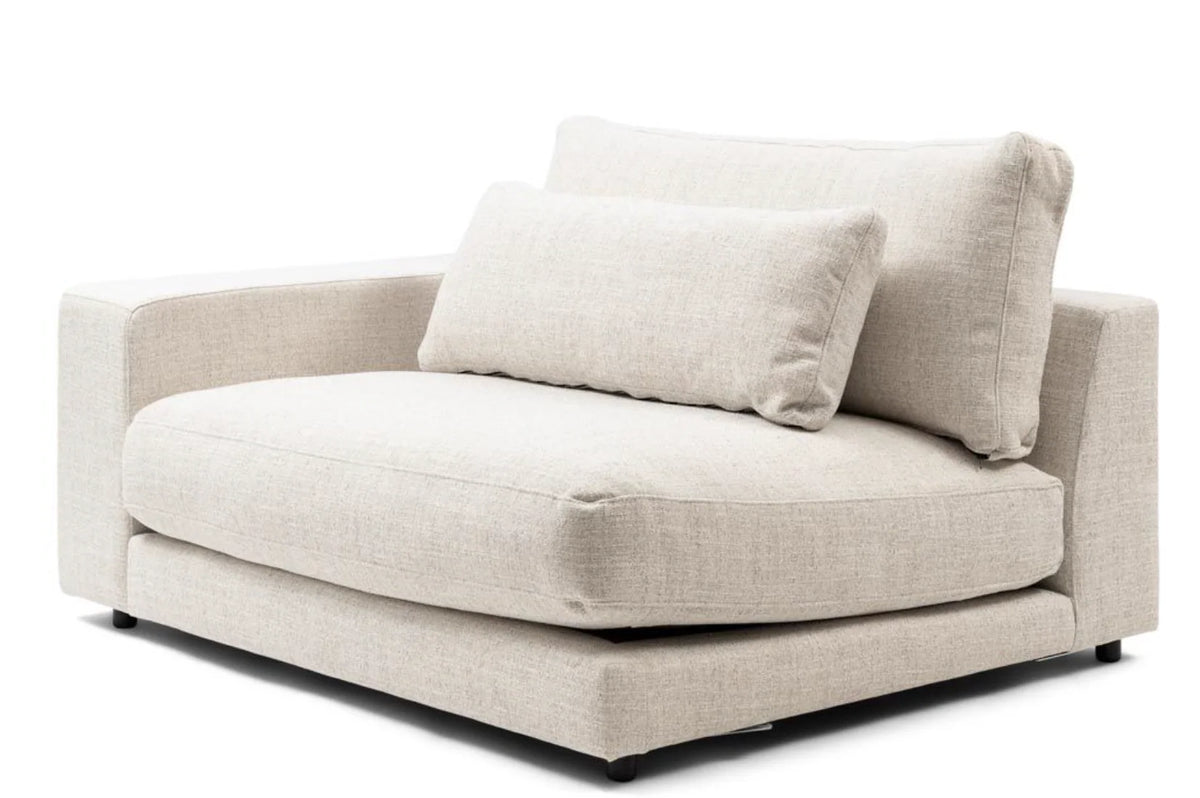 Riviera Maison Stephen Corner Arm Left, rich tweed, antique white