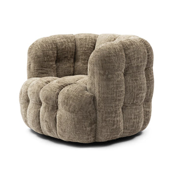 Riviera Maison Arosa Swivel Sessel, Open Weave, Taupe