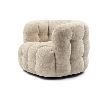 Riviera Maison Arosa Swivel Sessel, Open Weave, Natural