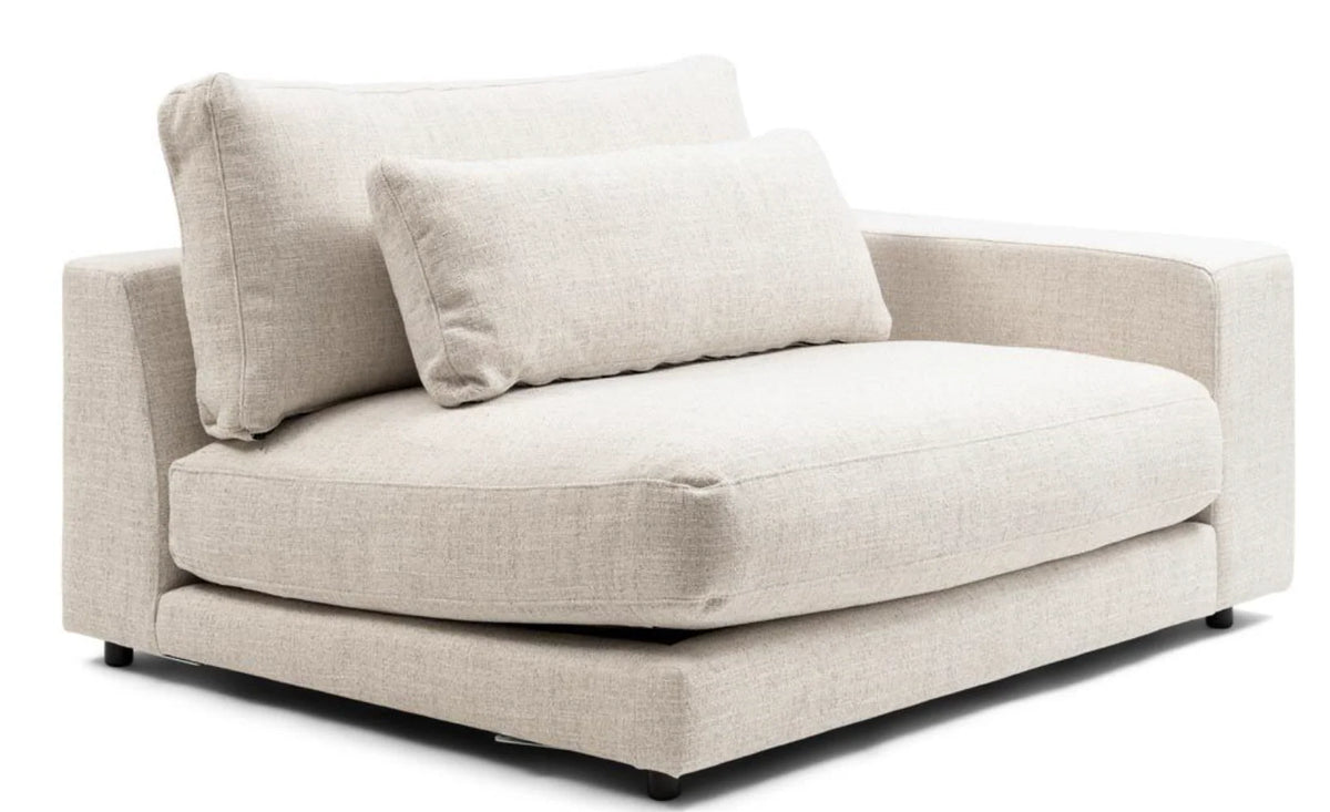 Riviera Maison Stephen Corner Arm Right, rich tweed, antique white