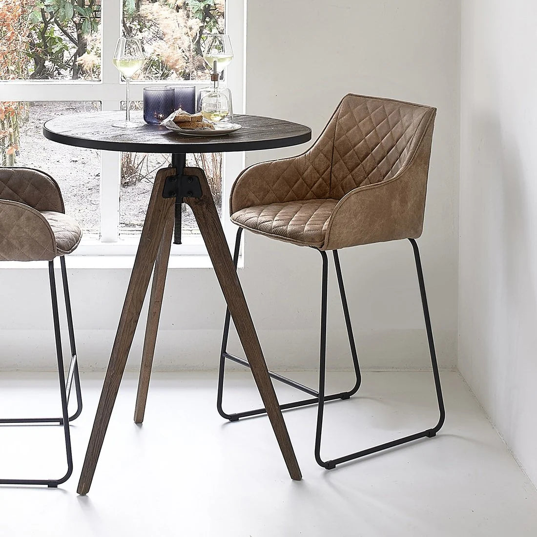 Riviera Maison Barhocker Frisco Drive Camel Pellini
