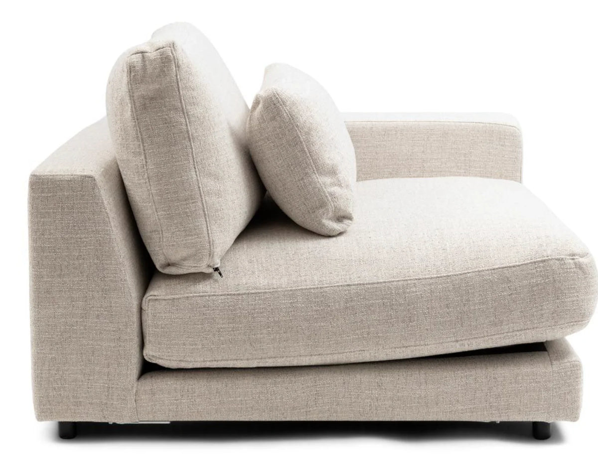 Riviera Maison Stephen Corner Arm Right, rich tweed, antique white