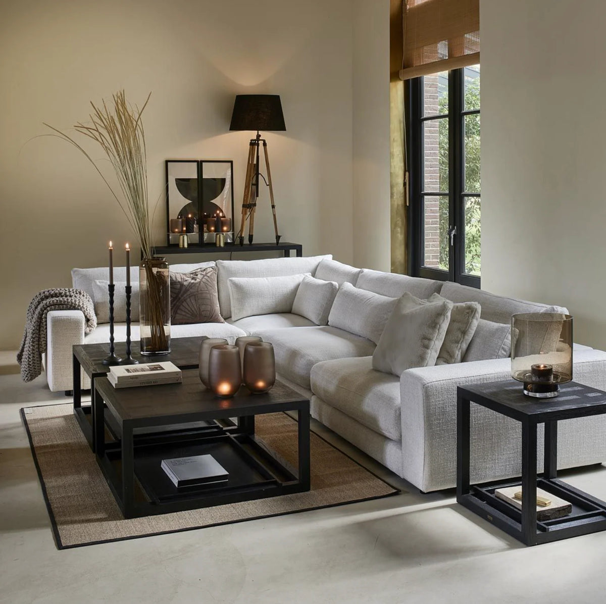 Riviera Maison Stephen Corner, rich tweed, antique white