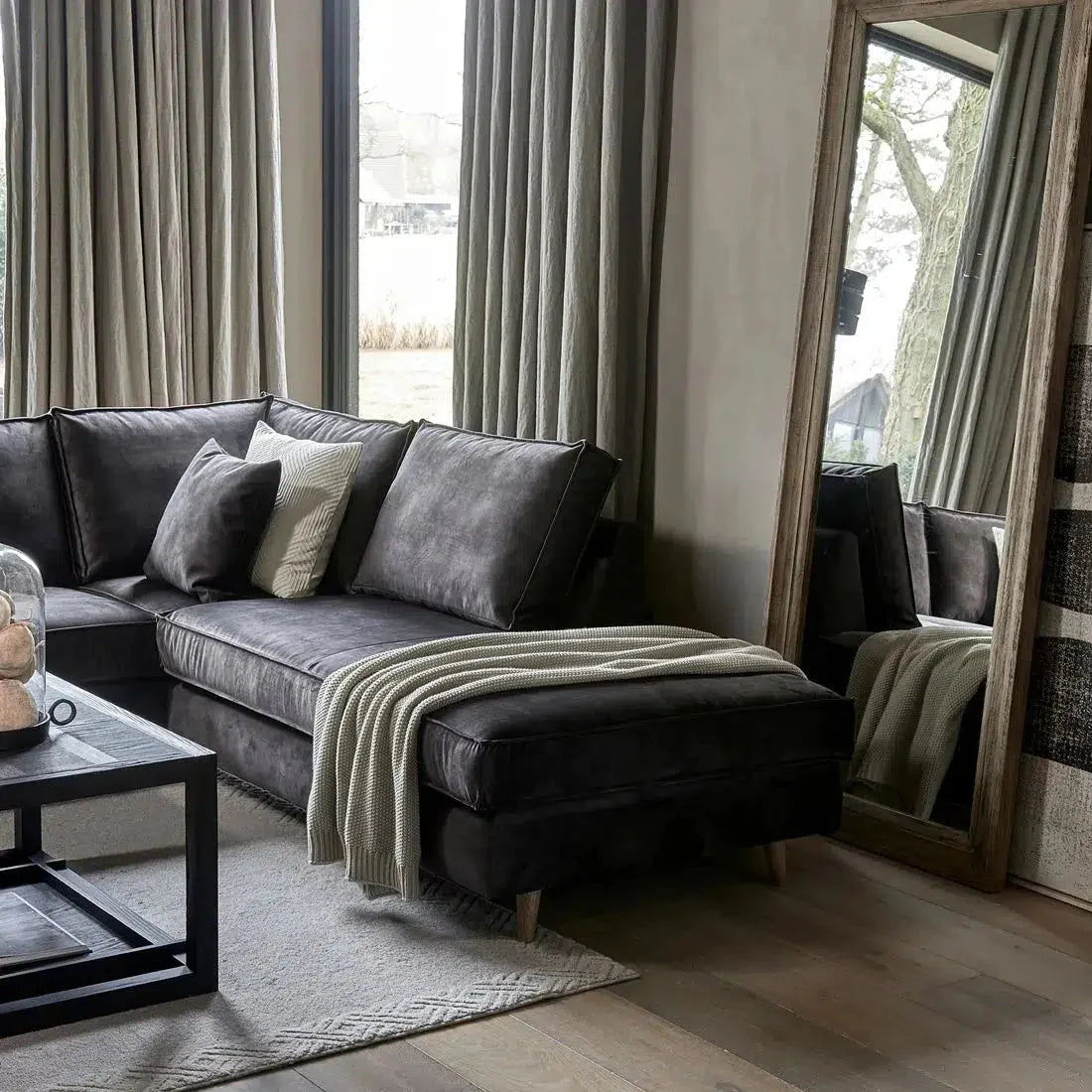 Riviera Maison Ecksofa Rechts Kendall, Grimaldi Grey