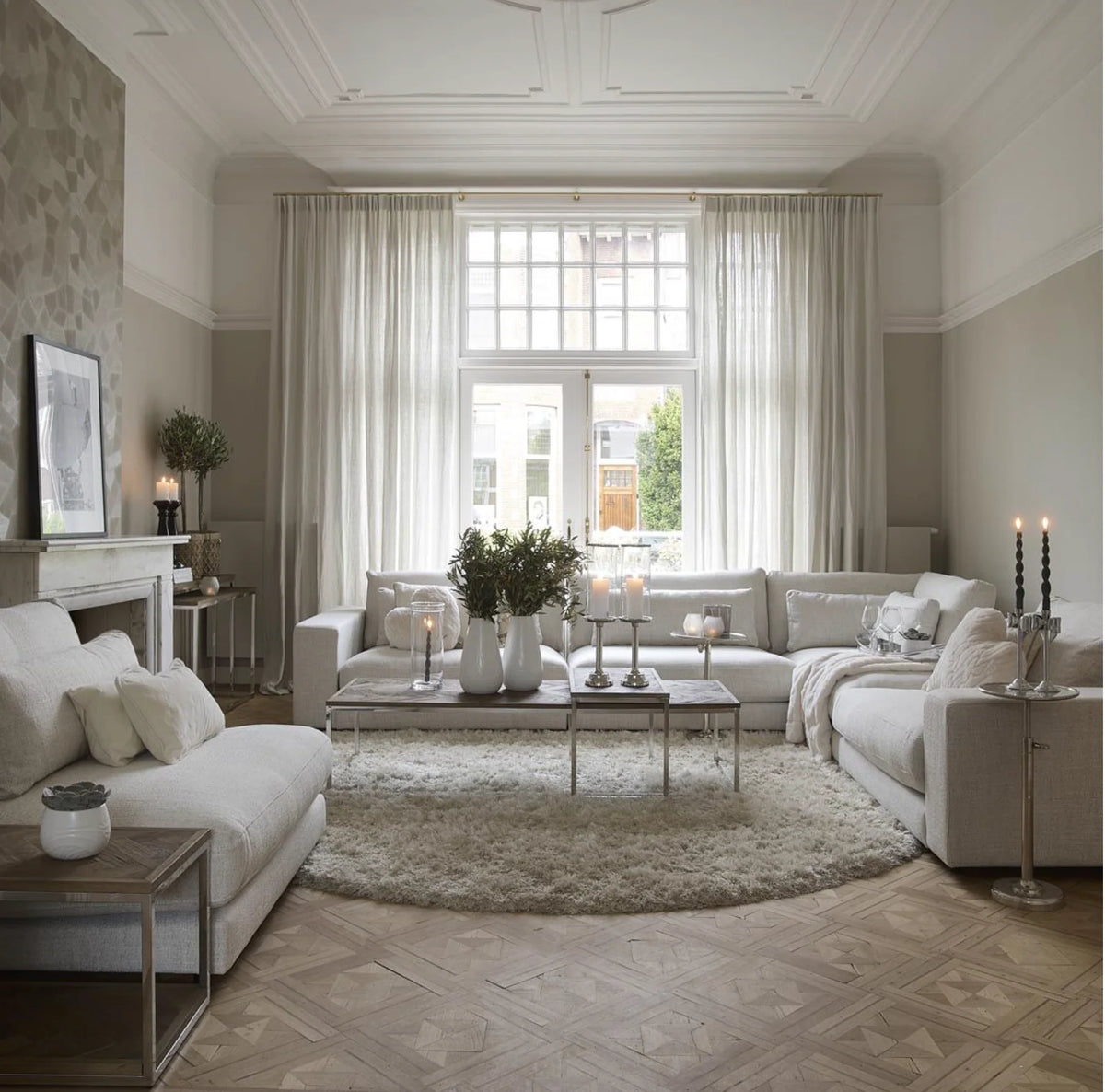 Riviera Maison Stephen Corner, rich tweed, antique white