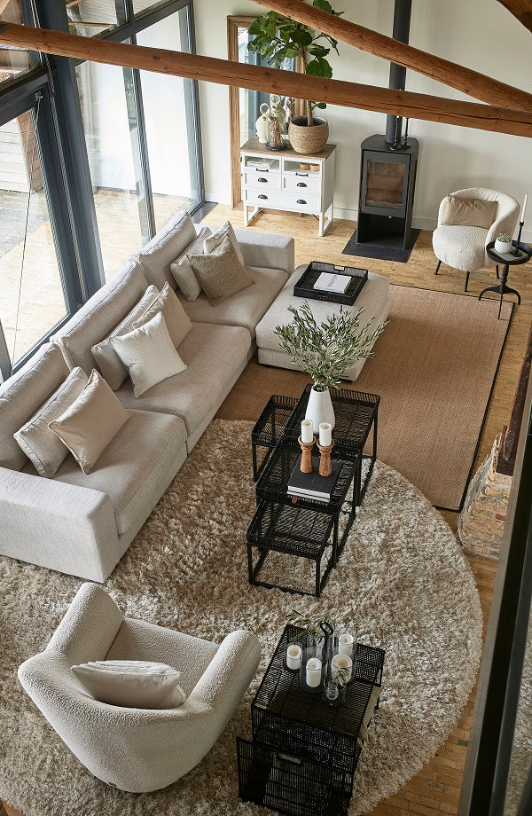 Riviera Maison Stephen Corner, rich tweed, antique white